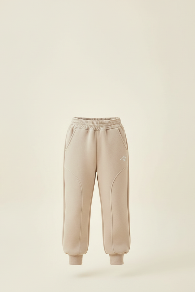 Pantalon Beige Polaire Chaud Ample Décontracté Enfant - Molleton - vue 3
