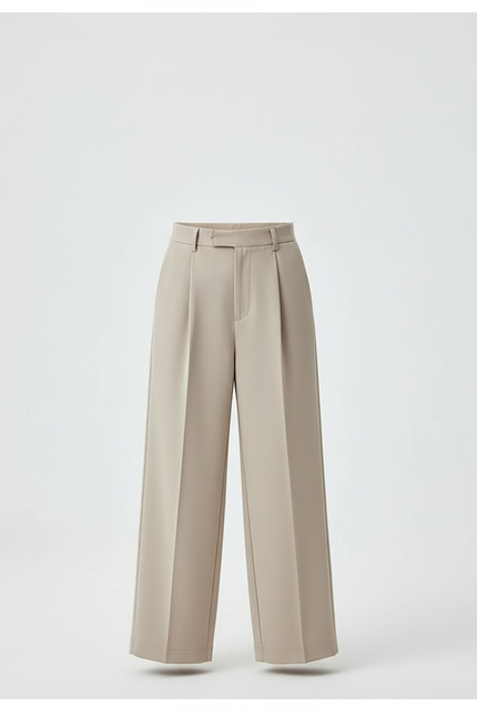 Pantalon Beige Plissé Droit Élégant Enfant - Gabardine - vue 3