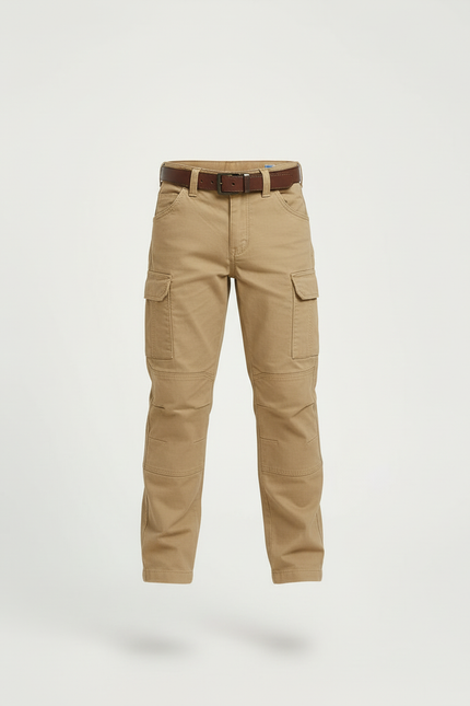 Pantalon Beige Cargo Coton Robuste Enfant - Toile - vue 3