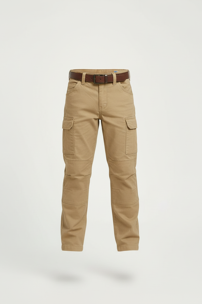 Pantalon Beige Cargo Coton Robuste Enfant - Toile - vue 3