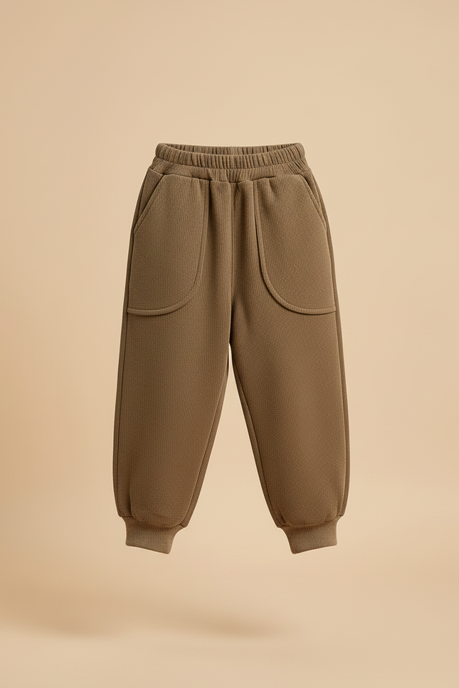 Pantalon Beige Foncé - Kaki Molleton - vue 3