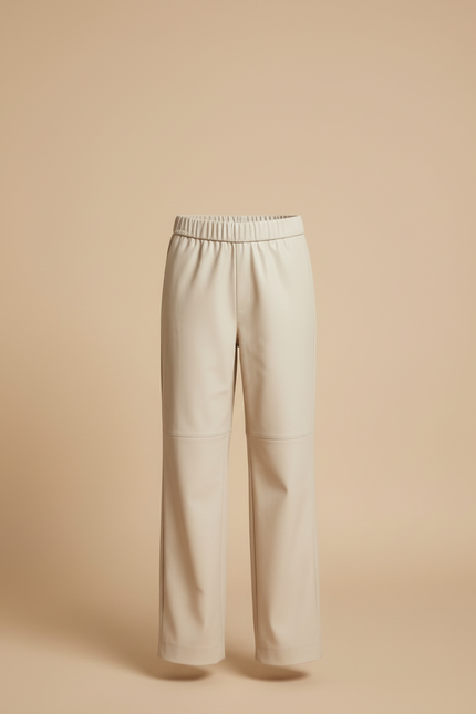 Pantalon Vinyle Beige - Simili cuir - vue 3