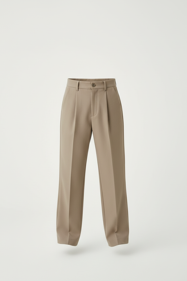 Pantalon Beige Garcon Ceremonie - Gabardine - vue 3