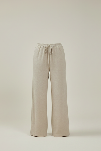 Pantalon Maille Beige Femme - vue 3