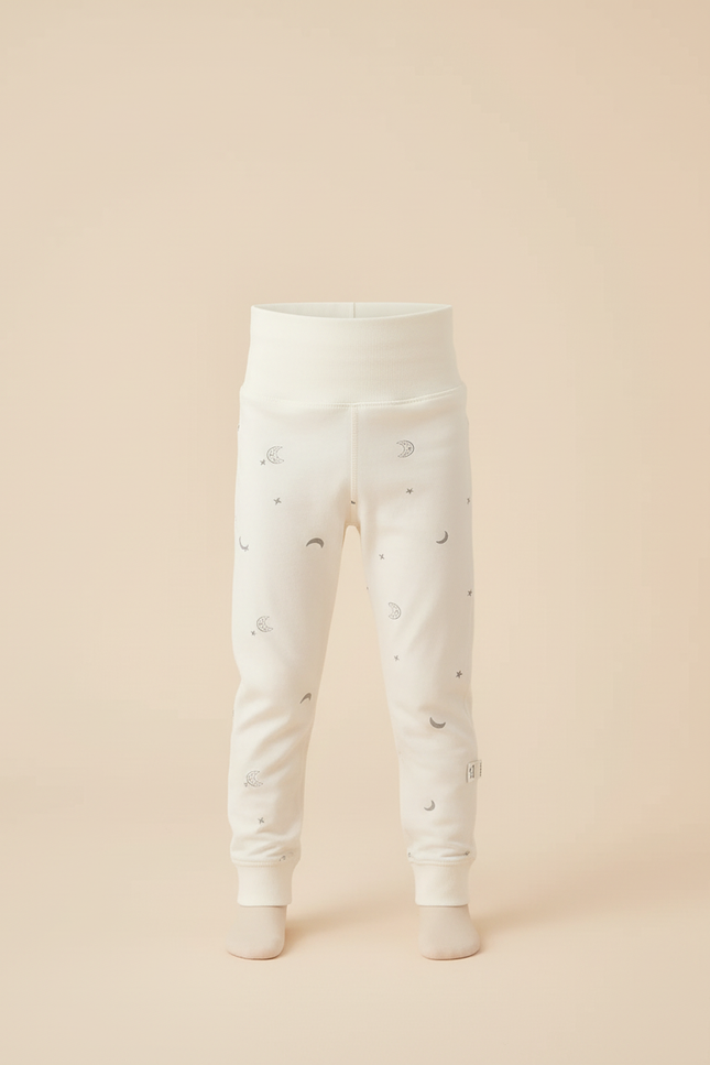 Pantalon Beige Coton Motif Lune Enfant - vue 3