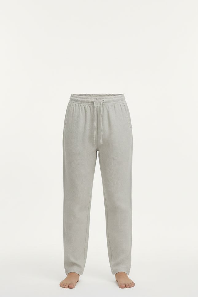 Pantalon Beige Lin Cordon Ajustable Garçon Médiéval - Gris - vue 3