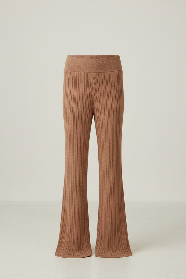 Pantalon Beige Marron - Maille - vue 3