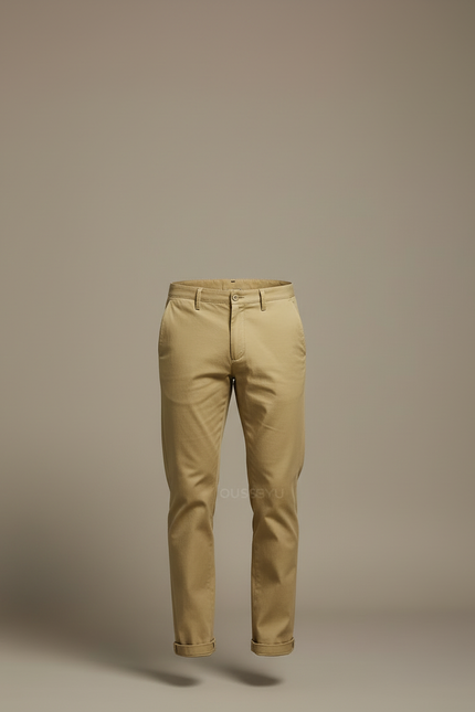 Pantalon Beige Homme Chino Slim Coton Stretch - vue 3