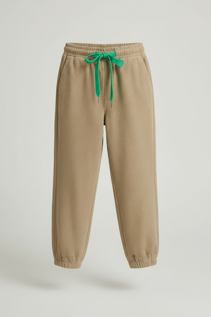 Pantalon Beige Côtelé Ample Doux Enfant - Cordé - vue 3