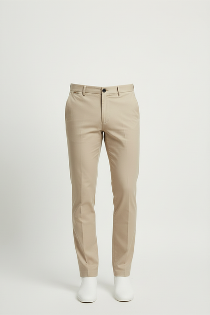 Pantalon Beige Homme Slim Élégant Business Chino - Gabardine - vue 3