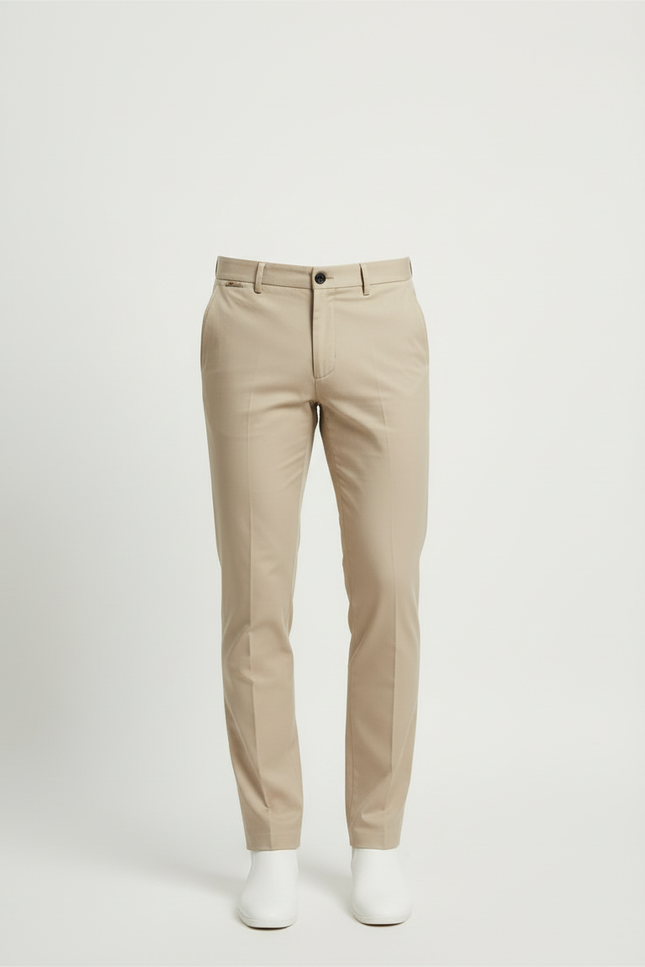 Pantalon Beige Homme Slim Élégant Business Chino - Gabardine - vue 3