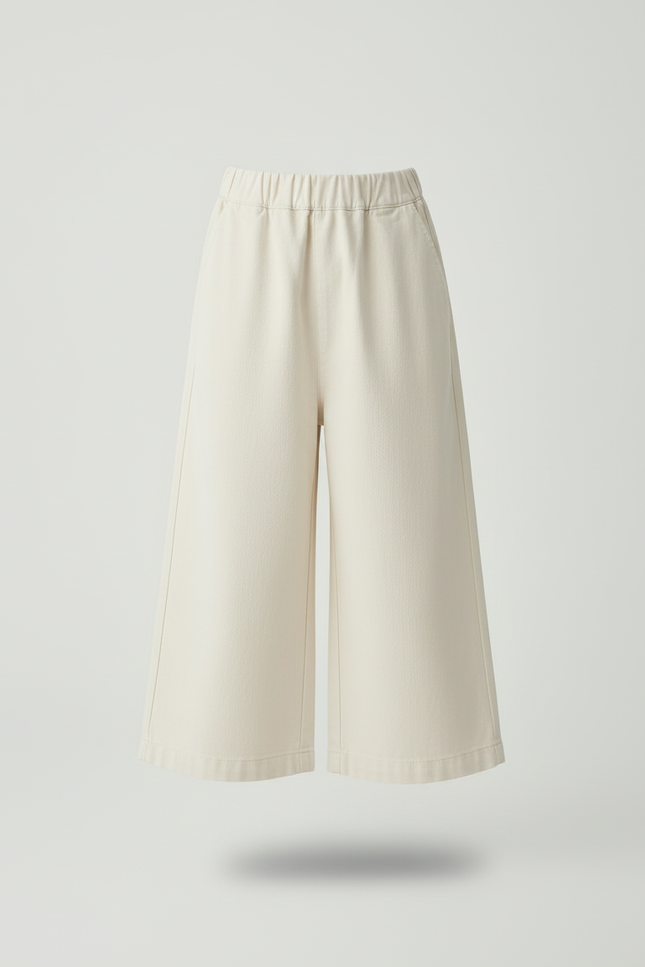 Pantalon Beige Ample Coton Droit Enfant - vue 3