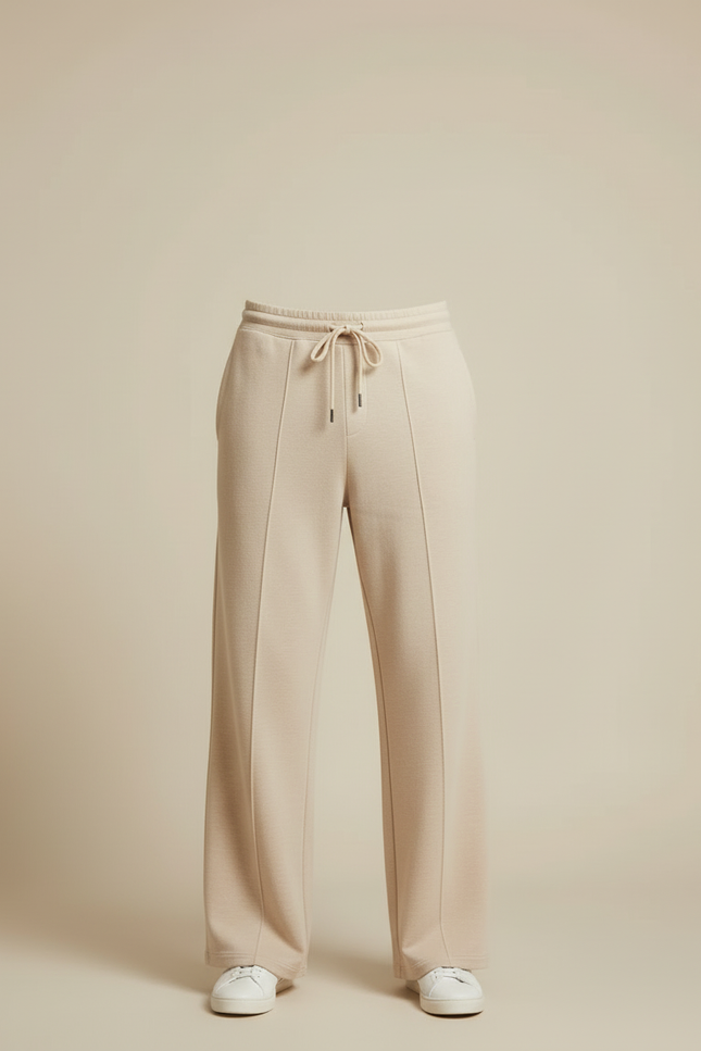 Pantalon Beige Ample Cordon Décontracté Homme - Molleton - vue 3