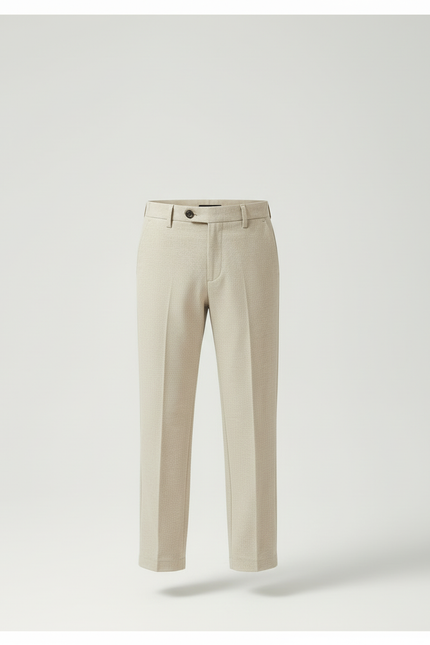 Pantalon Beige Droit Élégant Coton Garçon Classique - Gabardine - vue 3