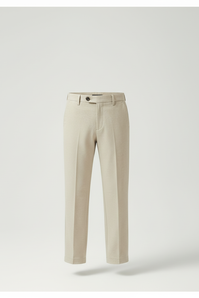 Pantalon Beige Droit Élégant Coton Garçon Classique - Gabardine - vue 3
