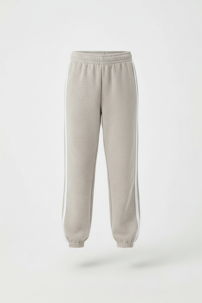 Pantalon Beige Sporty Rayé Confortable Enfant - Gris Molleton - vue 3