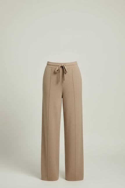 Pantalon Flanelle Beige Femme - Laine - vue 3