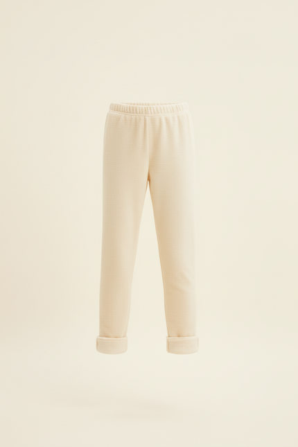 Pantalon Beige Molletonné Imprimé Confortable Enfant - vue 3