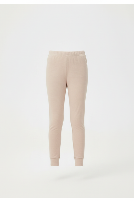 Pantalon Beige Côtelé Élastique Enfant Confortable - Maille - vue 3