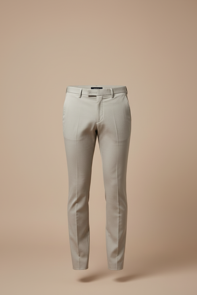 Pantalon Cigarette Beige - Gabardine - vue 3
