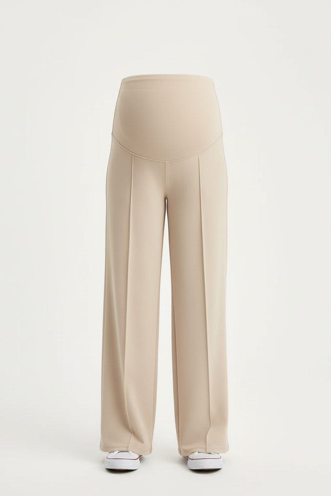 Pantalon Grossesse Beige - Maille - vue 3