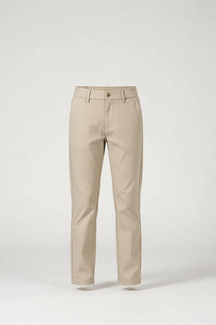 Pantalon Beige Droit Décontracté Coton Enfant - vue 3