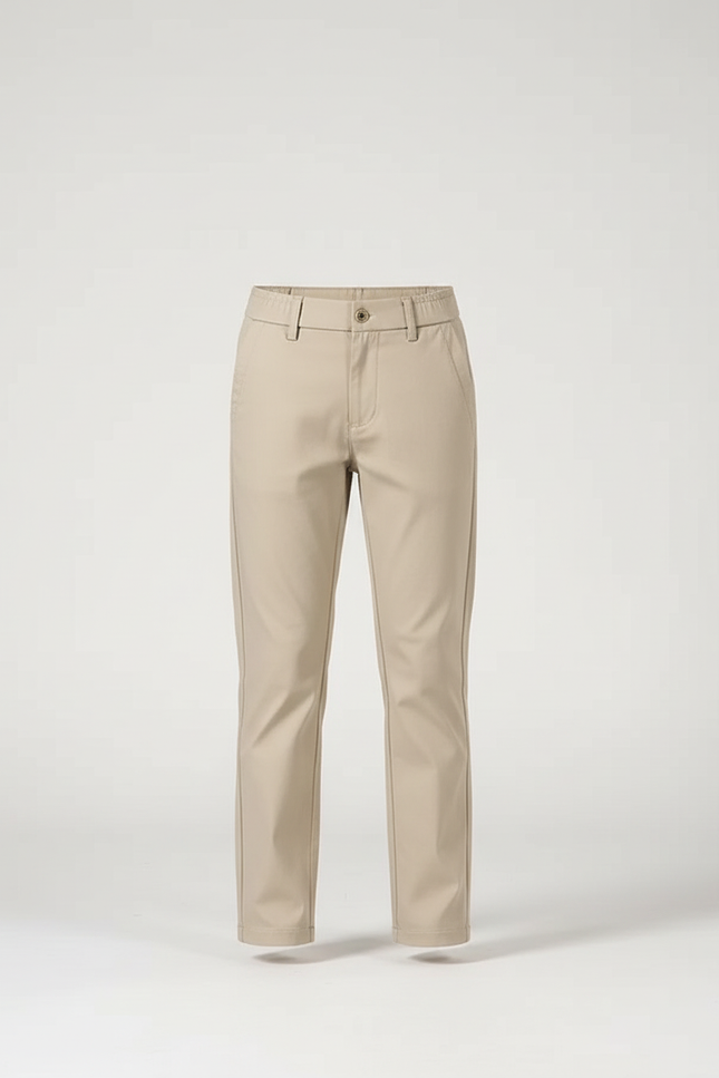 Pantalon Beige Droit Décontracté Coton Enfant - vue 3
