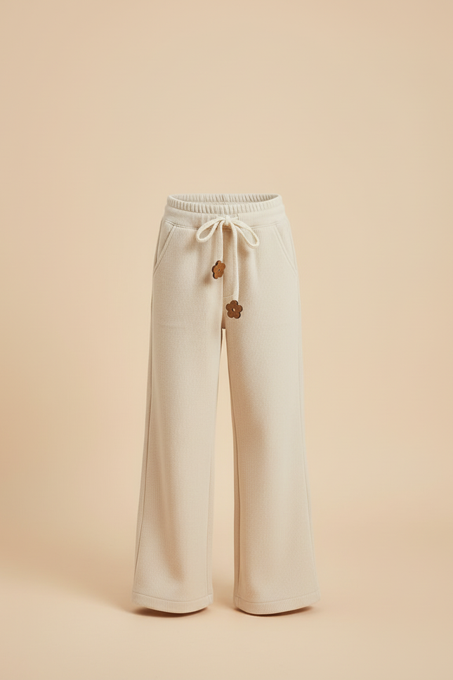 Pantalon Beige Coton - Maille - vue 3