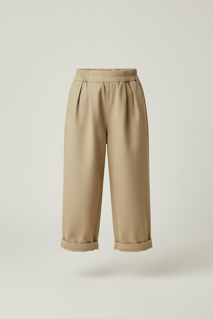 Pantalon Beige Ample Décontracté Enfant Coton - Molleton - vue 3
