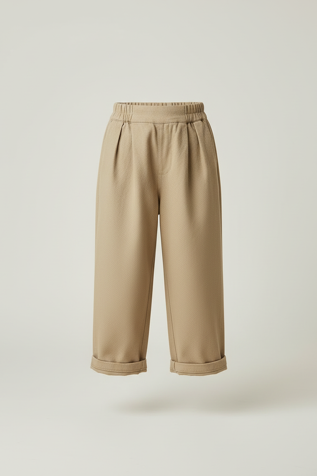Pantalon Beige Ample Décontracté Enfant Coton - Molleton - vue 3