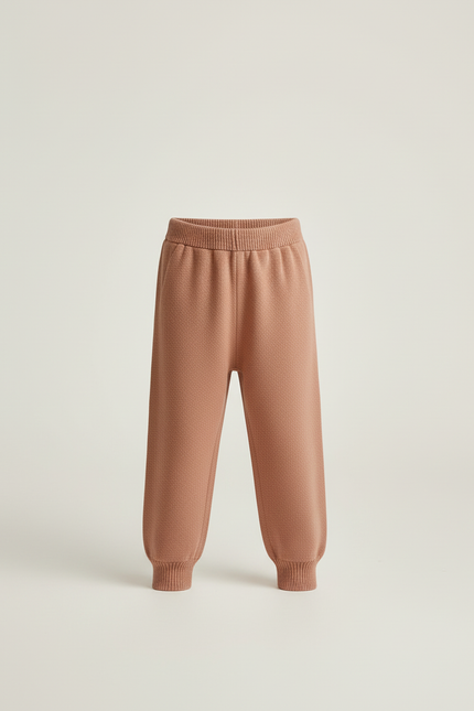 Pantalon Beige Tricoté Ample Confortable Enfant - Maille - vue 3