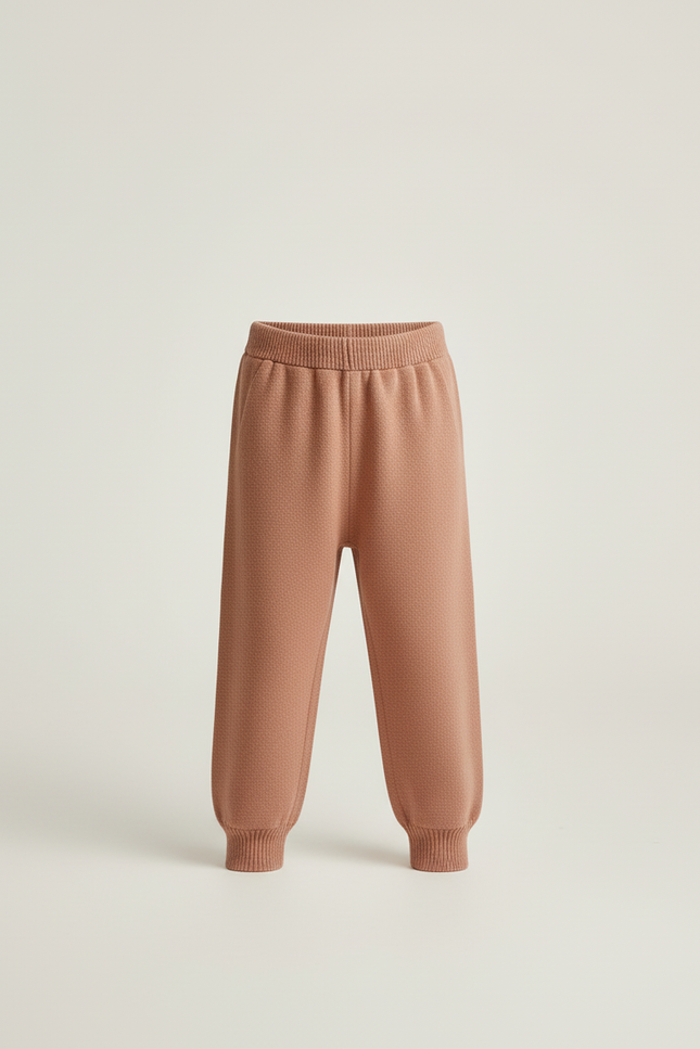 Pantalon Beige Tricoté Ample Confortable Enfant - Maille - vue 3