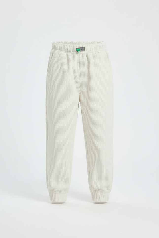 Pantalon Beige Côtelé Ample Confortable Garçon - Cordé - vue 3