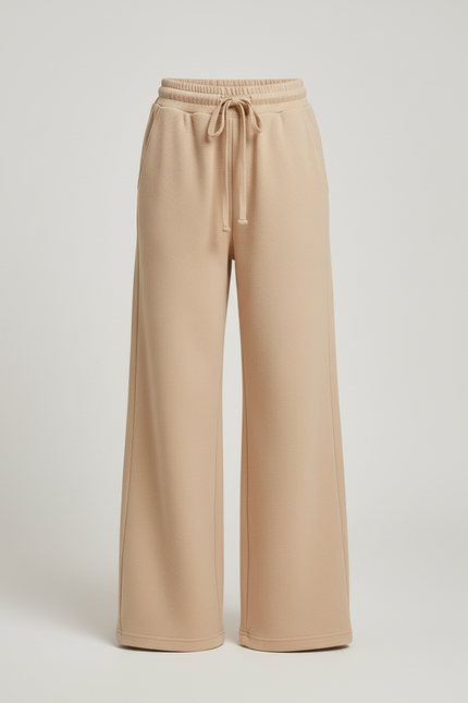Pantalon Beige Ample Molletonné Confortable Fille - vue 3