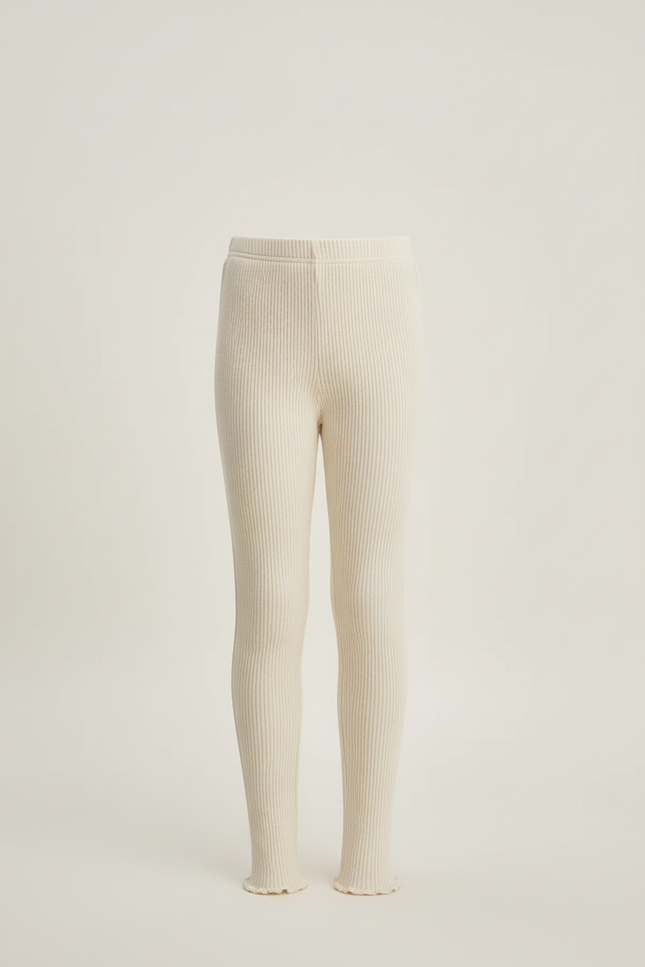 Pantalon Beige Côtelé Extensible Enfant Confortable - Maille - vue 3