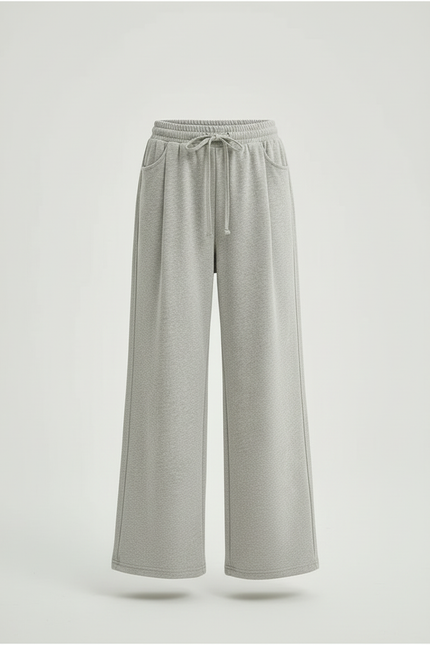 Pantalon Beige Molletonné Ample Confortable Fille - Gris - vue 2