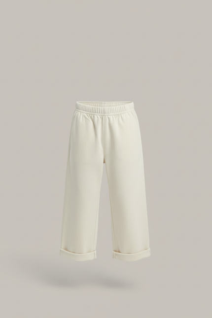 Pantalon Beige Ample Coton Décontracté Enfant - Molleton - vue 3