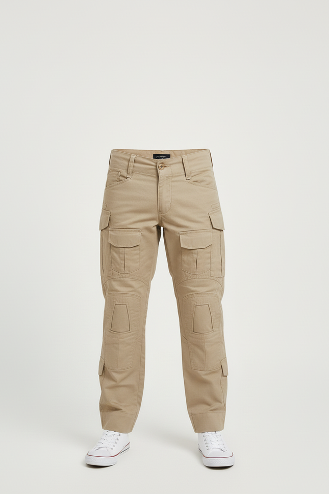 Pantalon Beige Cargo Coton Multipoches Garçon - Toile - vue 3