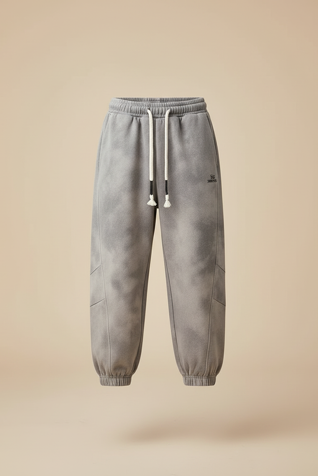 Pantalon Beige Tie-Dye Ample Molleton Décontracté Enfant - Gris - vue 3