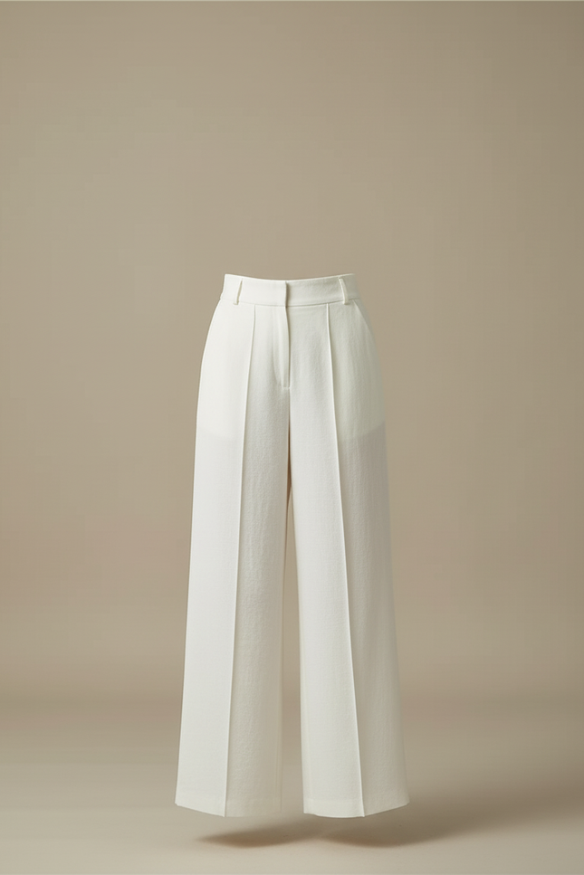Pantalon Beige 236e - Blanc Lin - vue 3