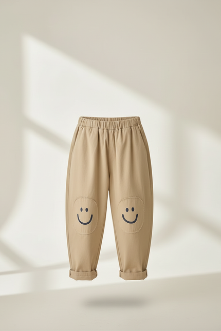 Pantalon Beige Harem Smilies Enfant Coton - vue 3