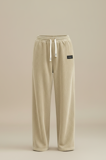 Pantalon Velours Côtelé Beige Femme - Cordé - vue 3