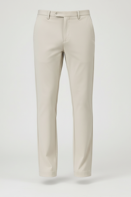 Pantalon Beige Stretch Coton Slim Élégant Homme - vue 3