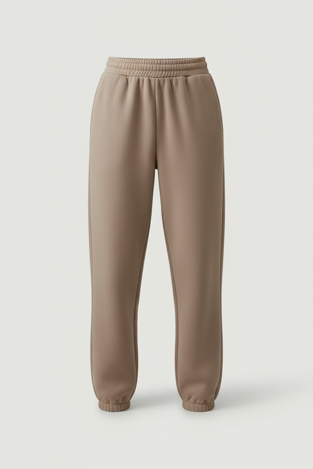 Pantalon Beige Molletonné Ample Confortable Décontracté - vue 3