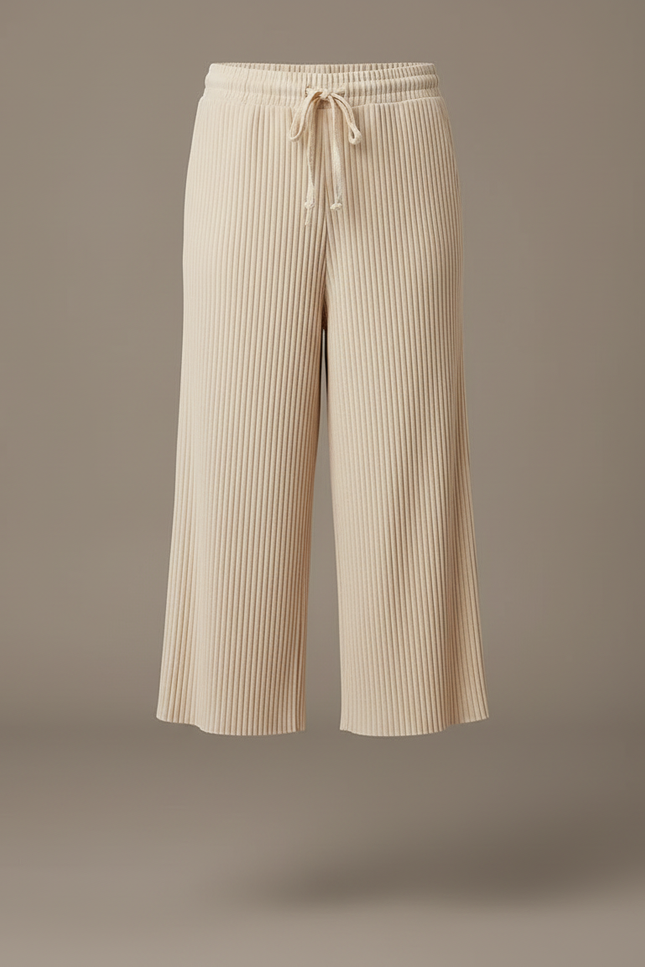 Pantalon Crepe Beige - Maille - vue 3