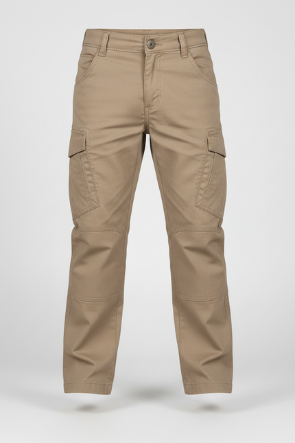 Pantalon Beige Cargo Coton Confortable Enfant - vue 3