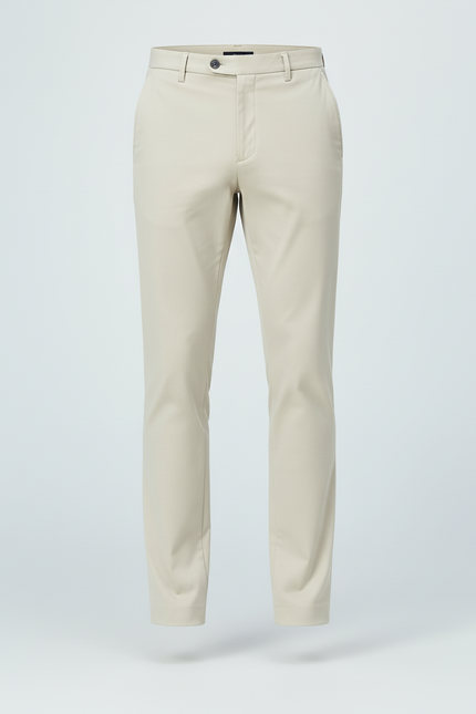 Pantalon Beige Homme Chino Droit Décontracté Extensible - Gabardine - vue 3
