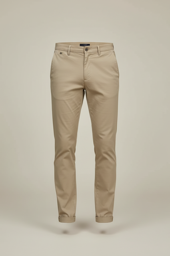 Pantalon Skinny Beige Homme - Gabardine - vue 3