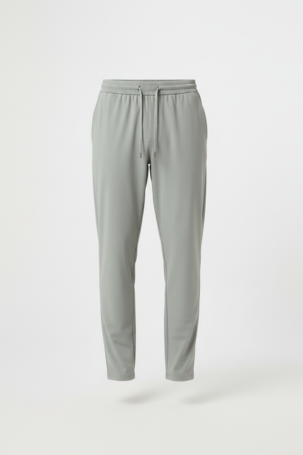 Pantalon Beige Droit Fluide Décontracté Homme Léger - Vert Polyester - vue 3