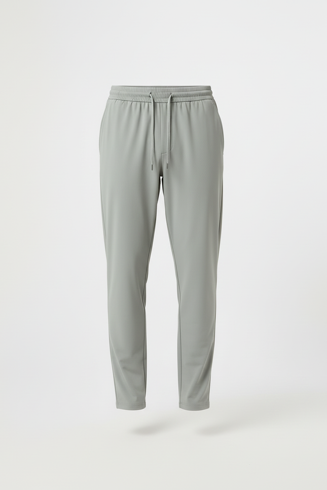 Pantalon Beige Droit Fluide Décontracté Homme Léger - Vert Polyester - vue 3